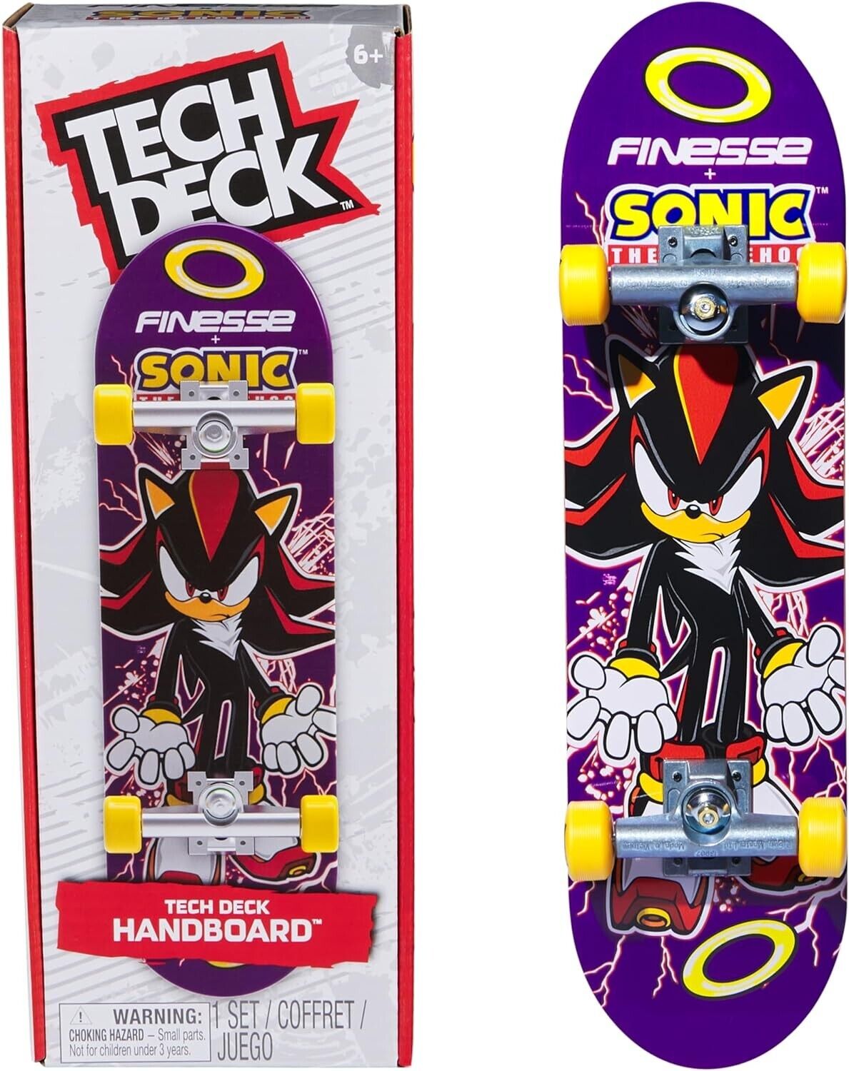 Tech Deck, Finesse X Sonic the Hedgehog Handboard; Authentic Mini Skateboards, K