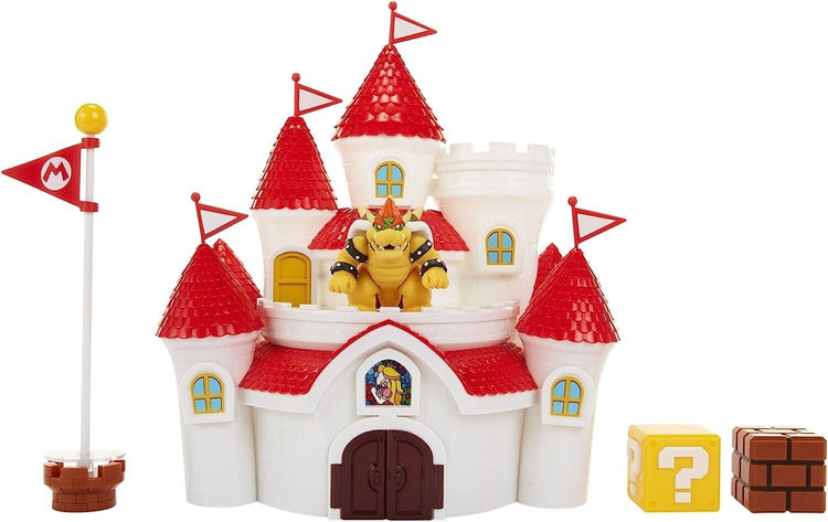 Nintendo Mushroom Kingdom Castle Playset Including Exclusive 2.5'/6cm Bowser Act