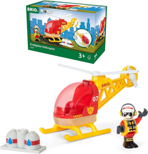 BRIO World Fire & Rescue Helicopter Toy Vehicle for Kids Age 3 Years Up