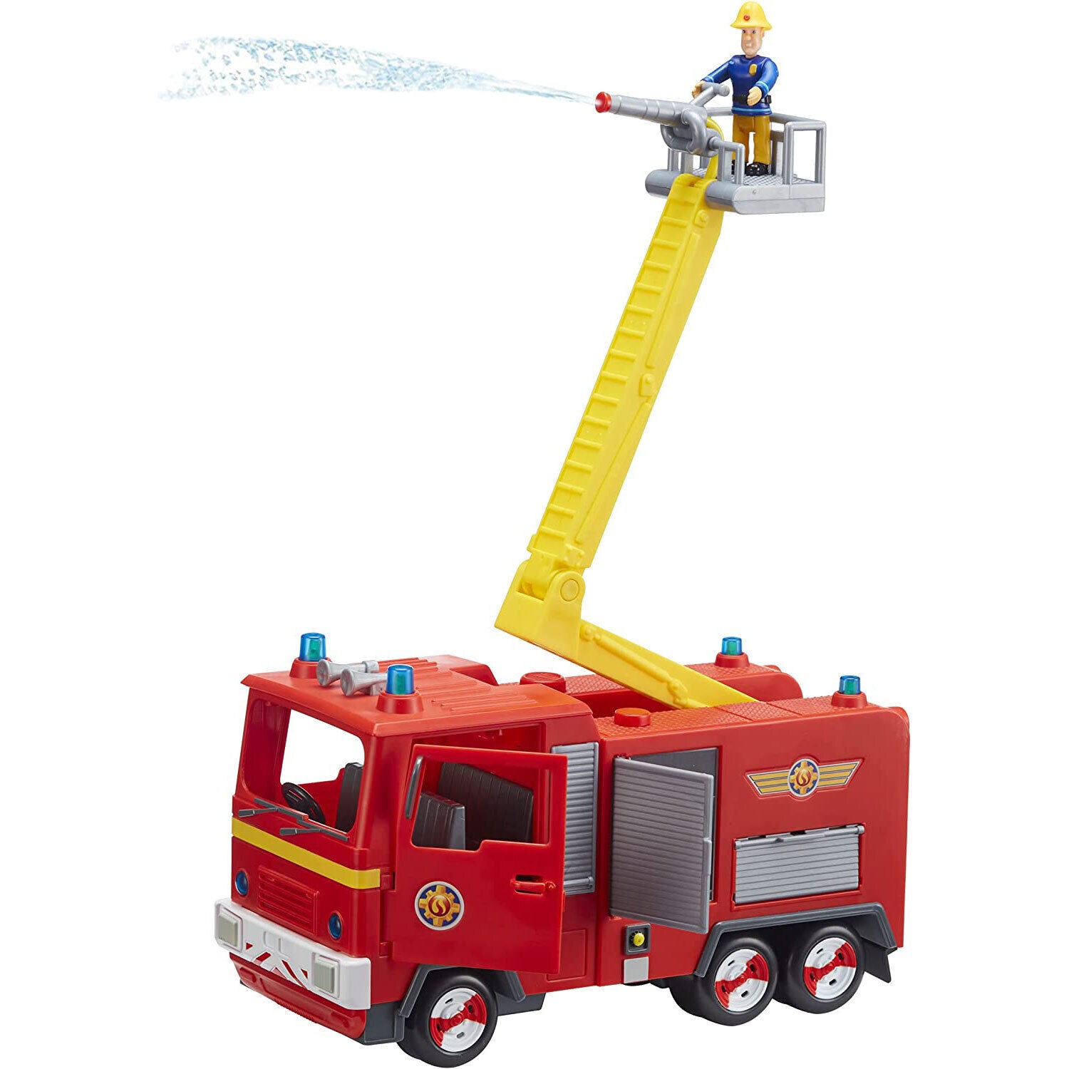 Fireman Sam Spray and Play Jupiter Fire Engine Vehicle with Sounds Water Cannon