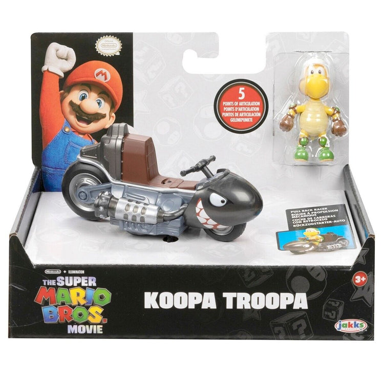 New Super Mario Bros Movie Kart Racer & Koopa Troopa Action Figure Set