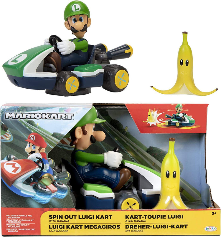 Brand New Mario Kart Spin Out Luigi Kart - Fast Shipping!