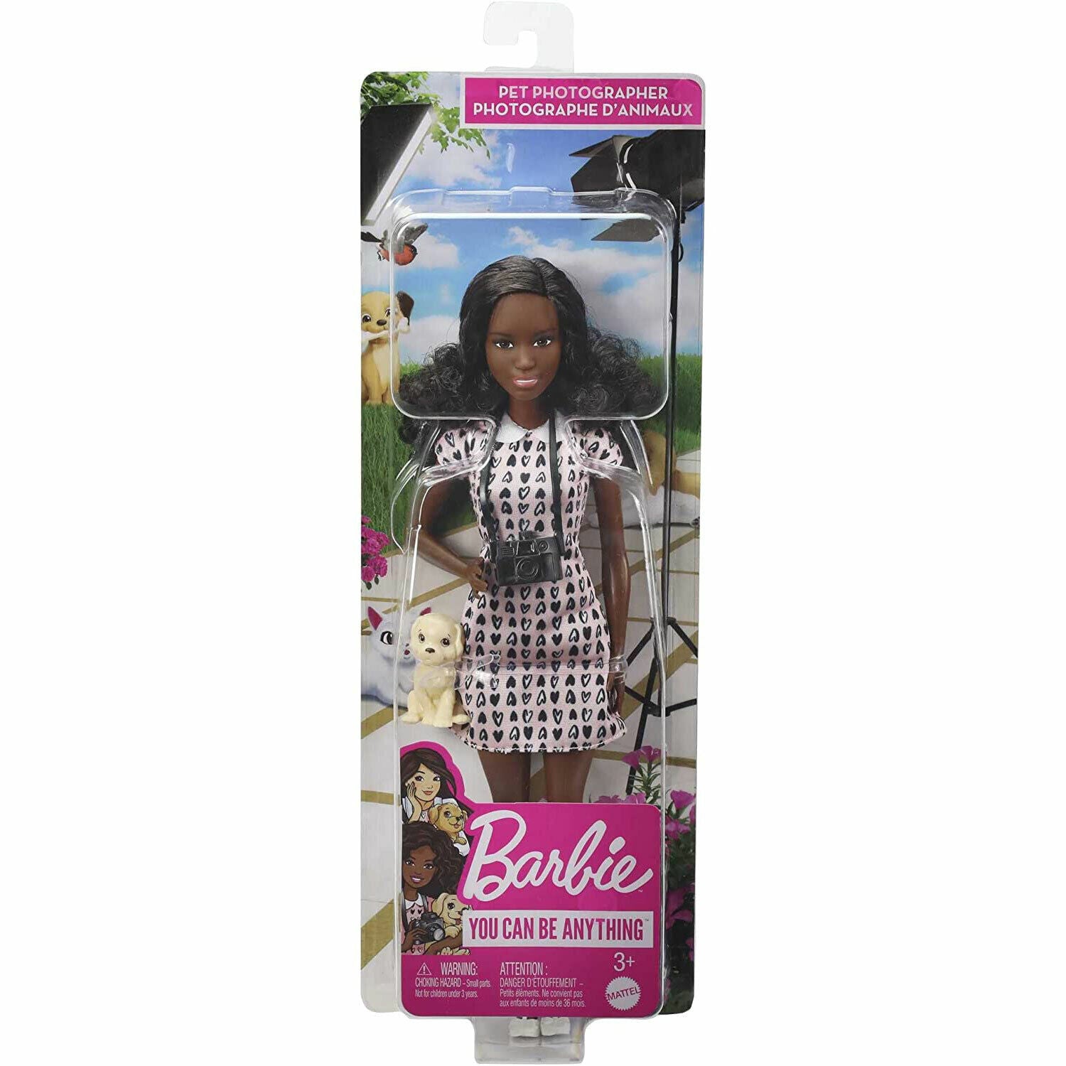New Barbie Pet Photographer Career Doll HCN10 - Sealed Box