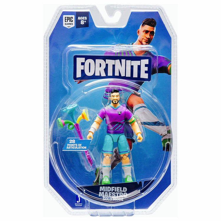 New Fortnite Midfield Maestro Solo Figure Pack - 4-inch Core - Free Shipping