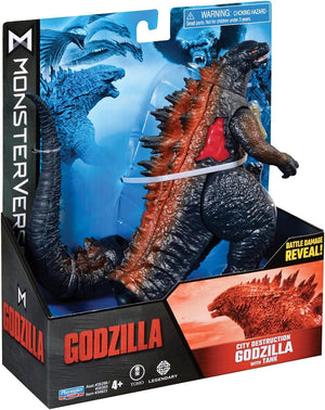 Monsterverse City Destruction Godzilla with Tank 6” Action Figure Toy NEW