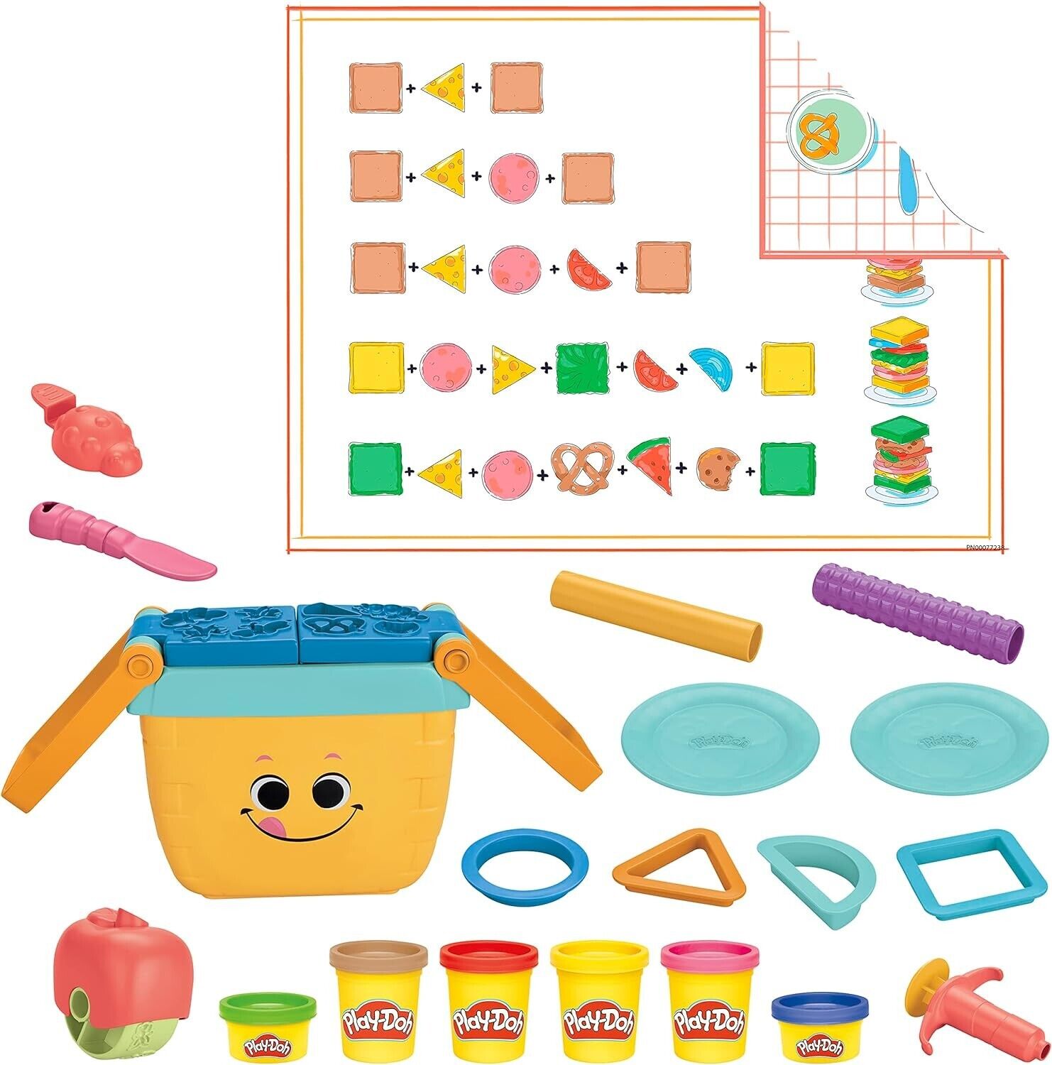 Play-Doh Picnic Shapes Starter Set, Preschool Toys (F6916) for 3+ Years