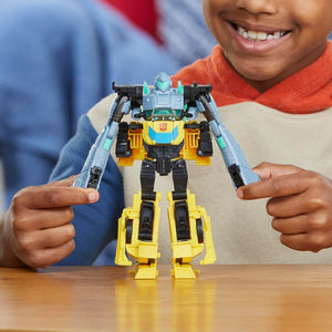 Transformers EarthSpark Cyber-Combiner Bumblebee and Mo Malto Action Figures