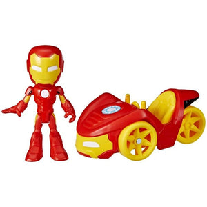 Marvel Spidey & Friends Iron Man Figure with Iron Racer Vehicle - New in Box