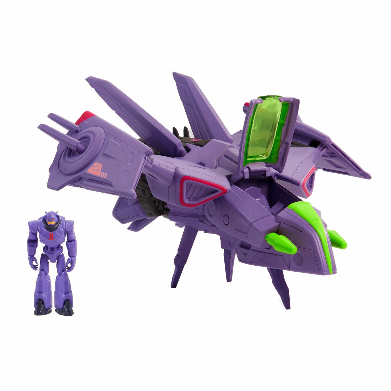 Disney Pixar Lightyear Hyperspeed Zurg Fighter Ship & Figure Set