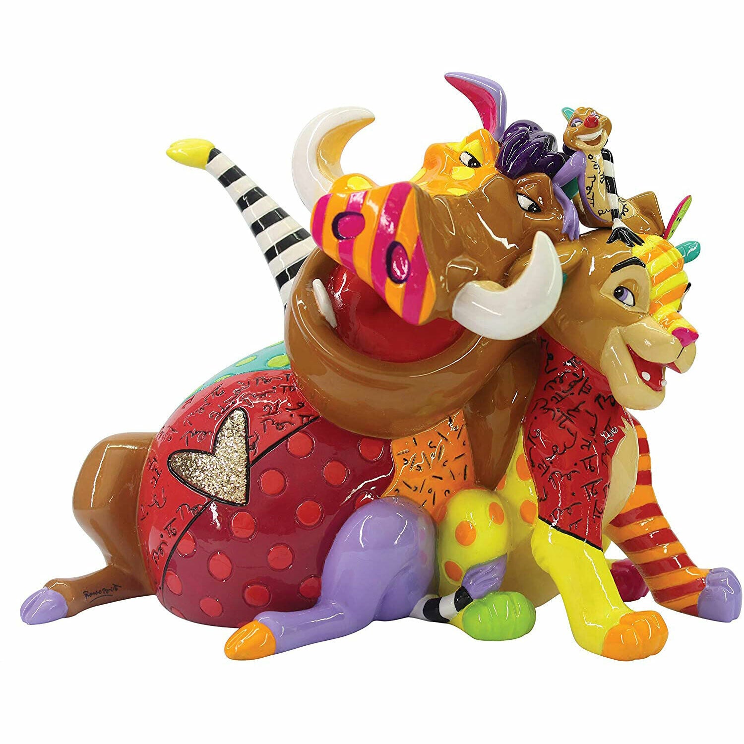 BRAND NEW Disney Britto Simba, Timon & Pumbaa Figurine - The Lion King