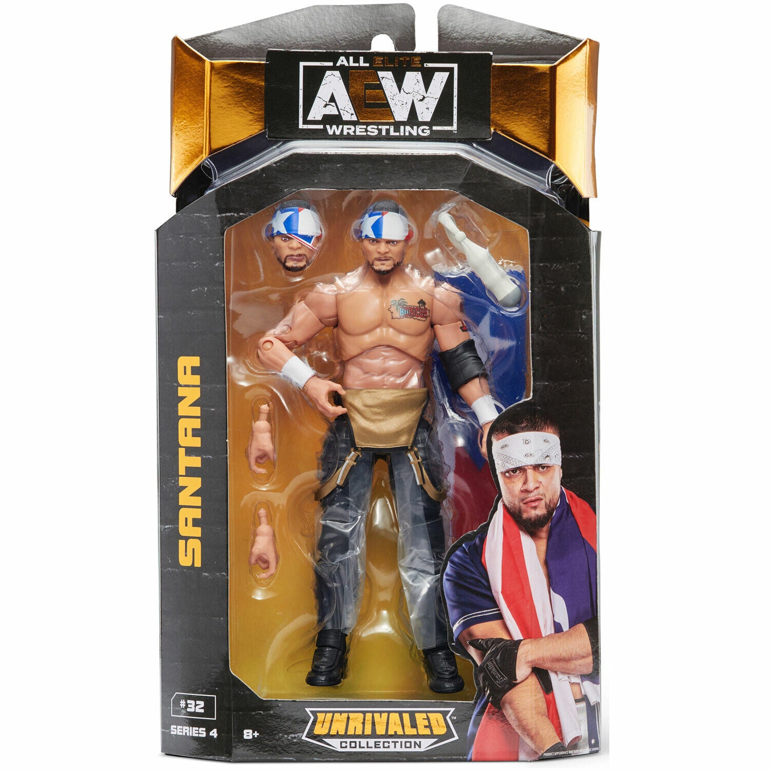 New AEW Unrivaled Collection Series 4 Santana Figure - Sealed Box