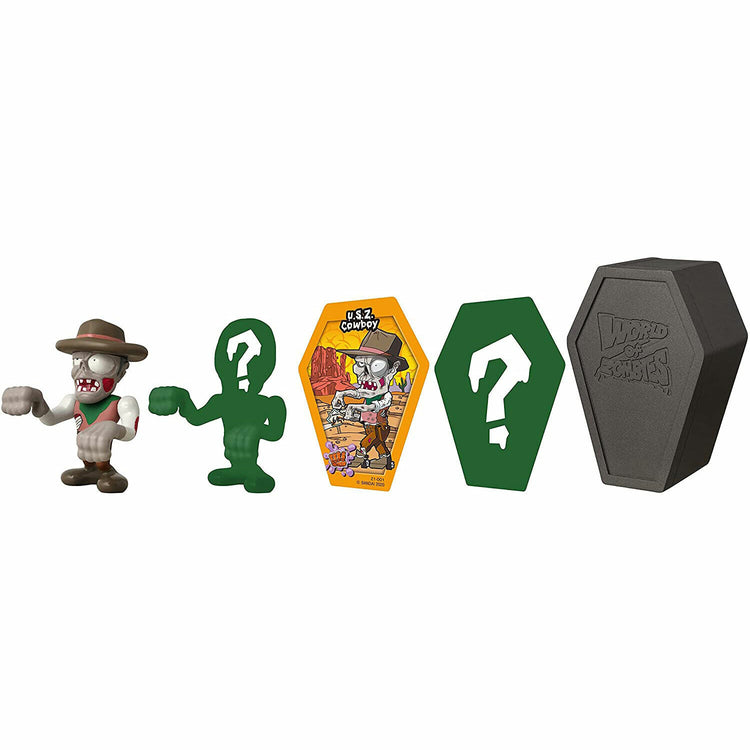 New World of Zombies Cowboy & Mystery Figure 2-Pack - 2.5-Inch U.S.Z.