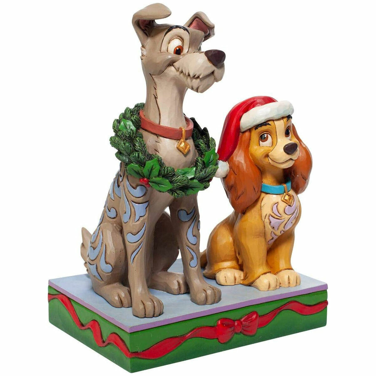 New Disney Traditions Figurine - Lady and the Tramp Decked Out Dogs