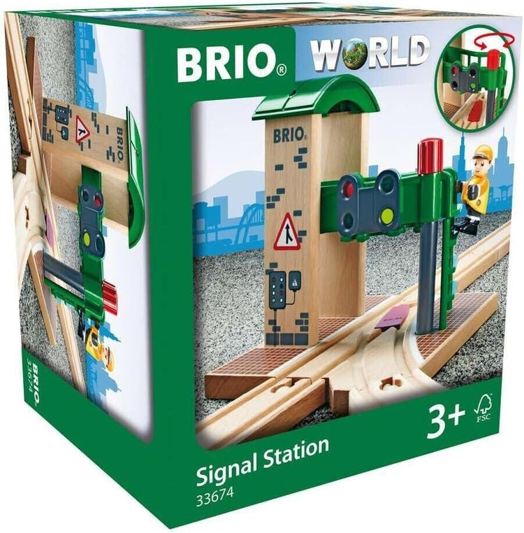 BRIO World Train Signal Station for Kids Age 3 Years Up - Compatible with all BR