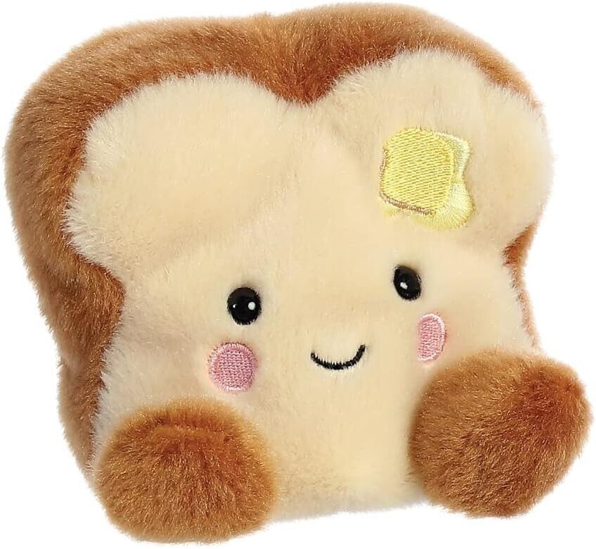 Aurora, 33574, Palm Pals Buttery Toast, 5In, Eco-friendly soft toy, Brown, Mediu