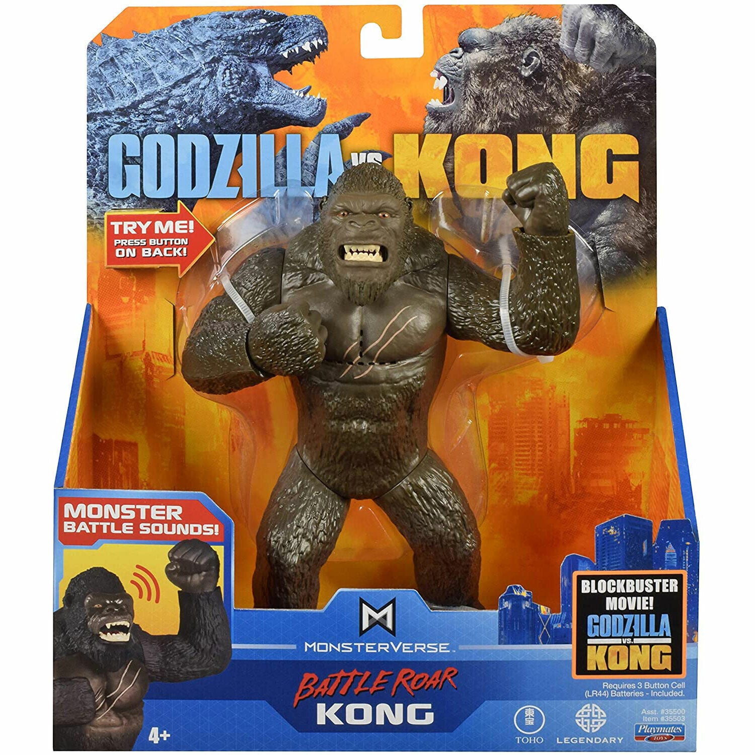 MonsterVerse Battle Roar Kong Figure - 7" Sound Action Toy