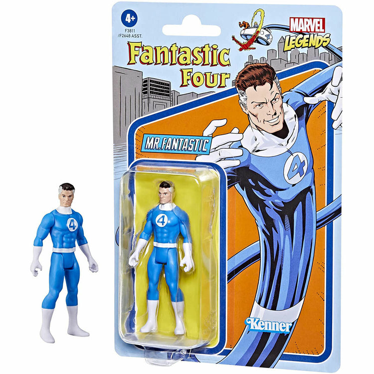 Marvel Legends Retro Fantastic Four Mr Fantastic 3.75' Figure - Brand New