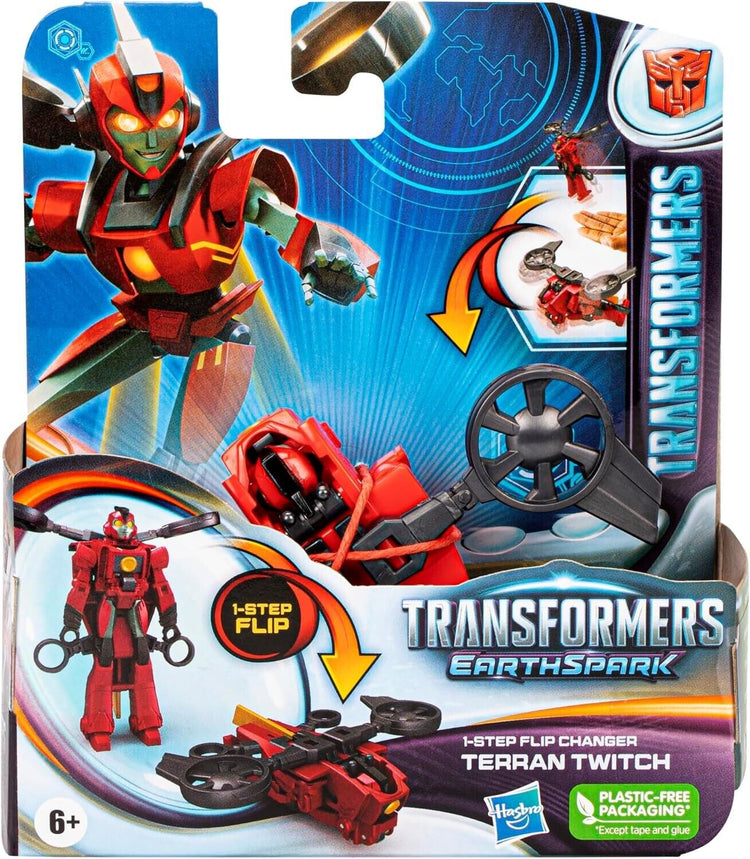 Transformers EarthSpark 1-Step Flip Changer Terran Twitch Stocking Filler Gift
