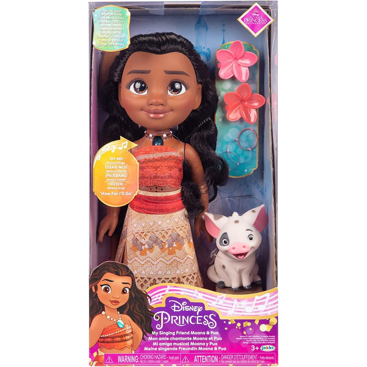 New Disney Princess Moana & Pua Toddler Doll - Singing Friend