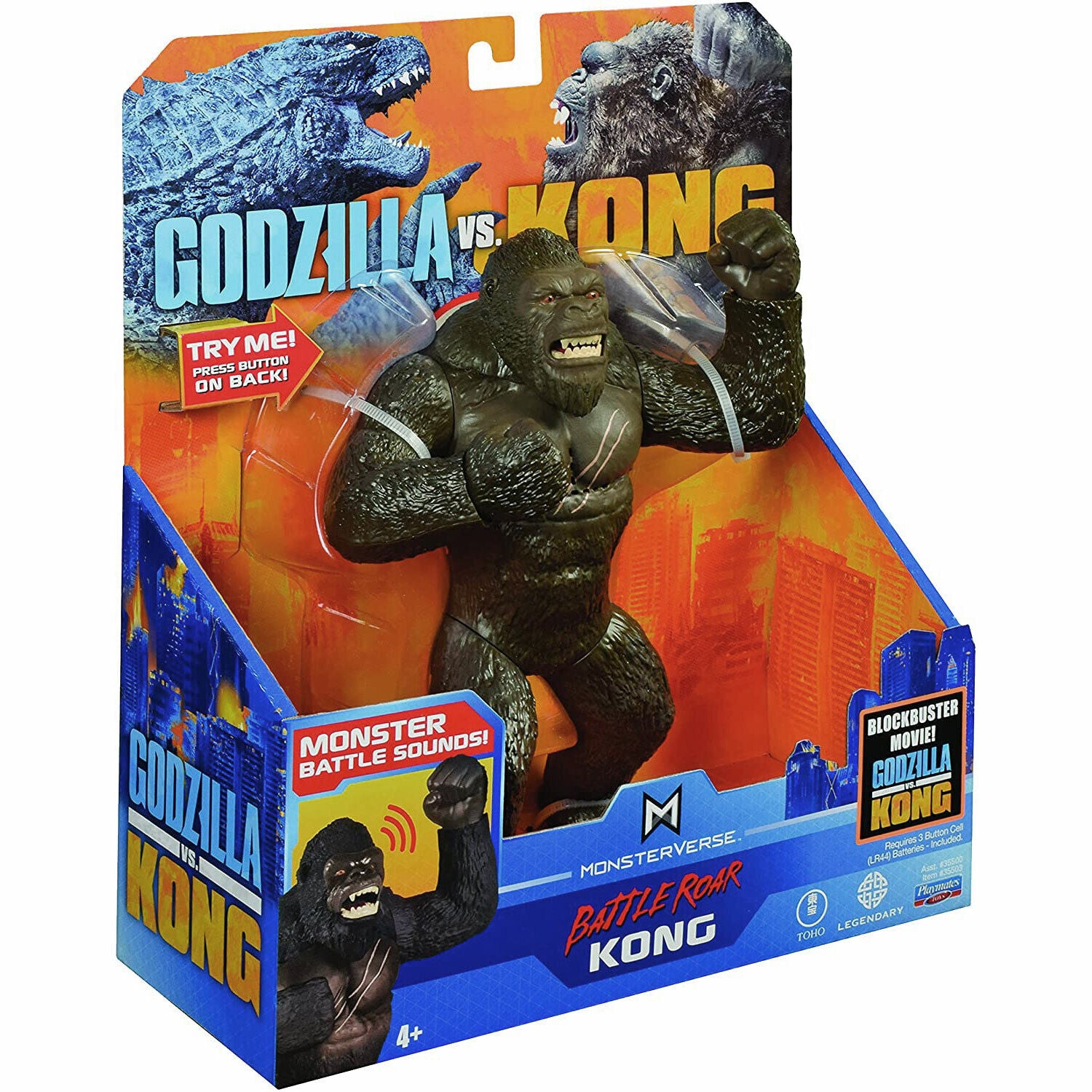 MonsterVerse Battle Roar Kong Figure - 7" Sound Action Toy