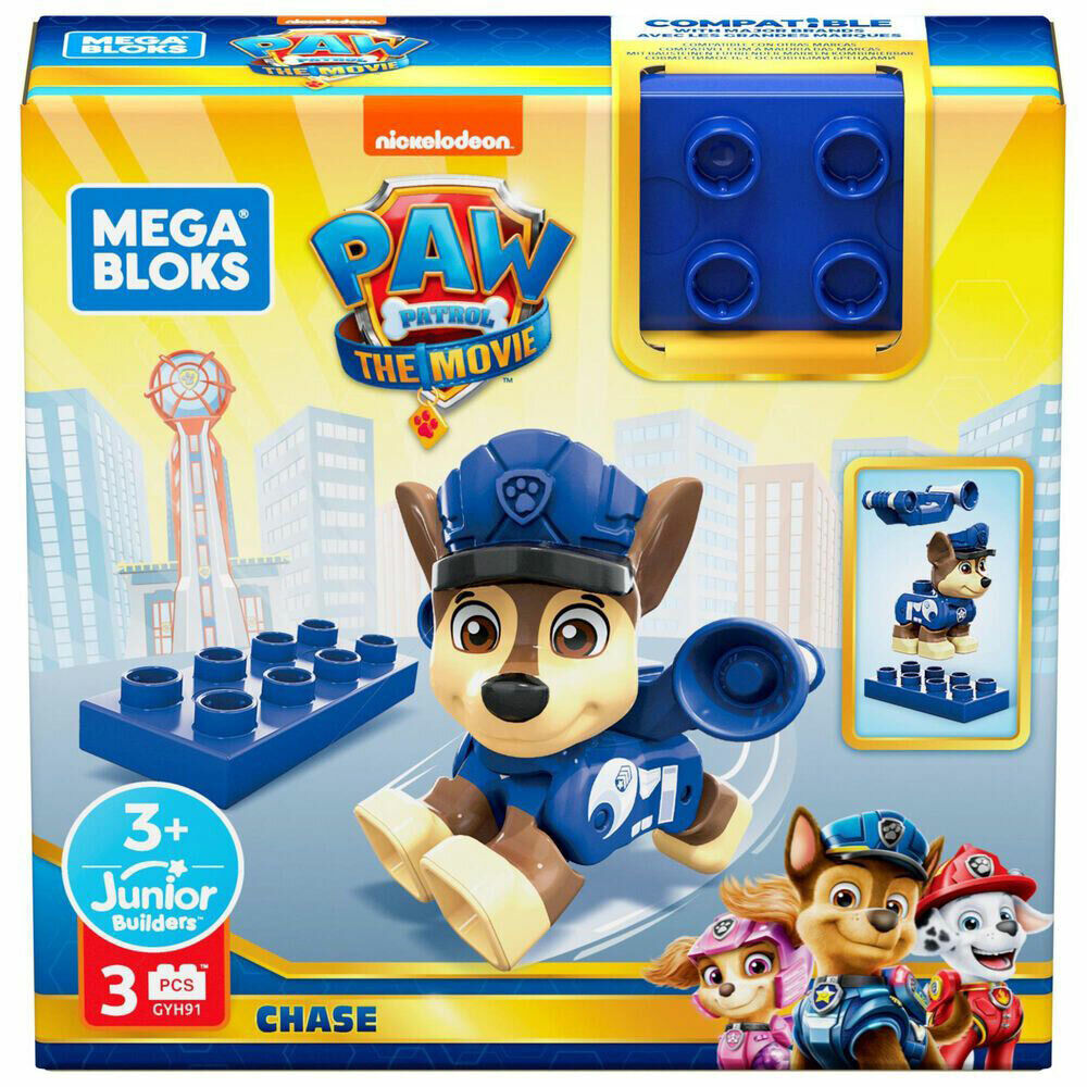 Mega Bloks PAW Patrol Chase Figure - New in Box - The Movie - Collectible Toy