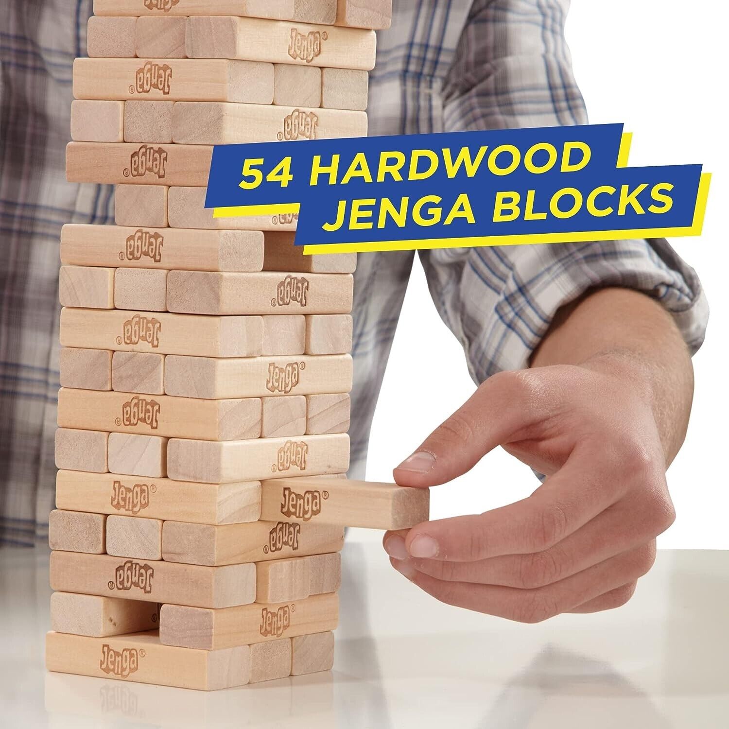 Hasbro Gaming Jenga Classic, Children's game that promotes reaction speed from 6