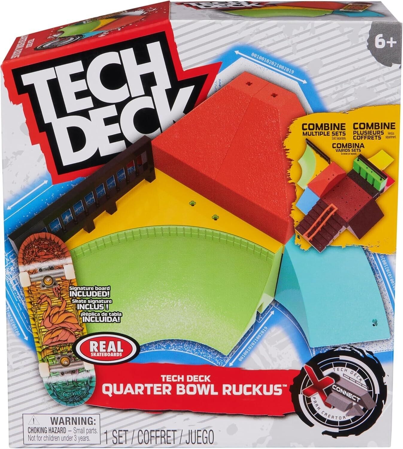 Tech Deck, Quarter Bowl Ruckus X-Connect Park Creator, Customisable and Buildabl