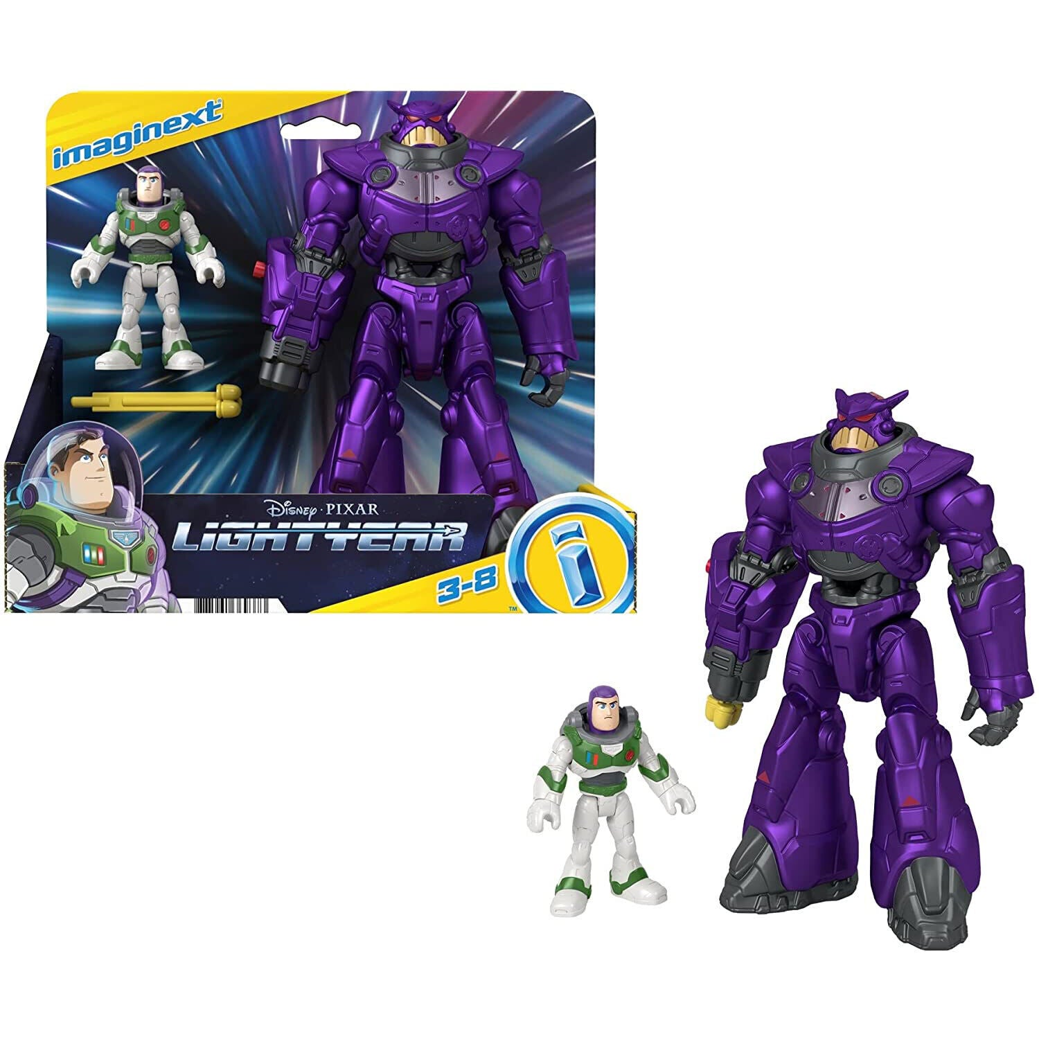 Imaginext Disney Pixar Lightyear Battle Blast Zurg with Buzz Toy Set