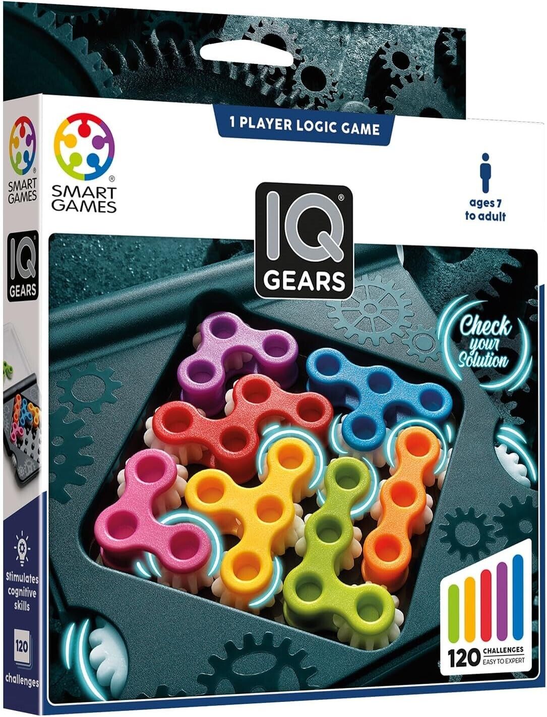 SmartGames - IQ Gears, Puzzle Game with 120 Challenges, Ages 7+