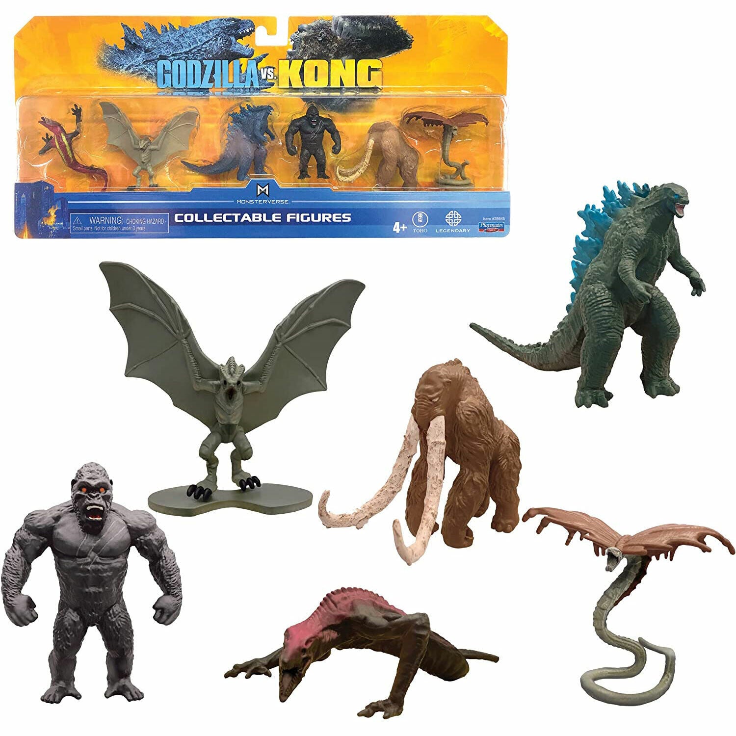 Godzilla vs Kong Mini Monster 6 Figure Pack - Collectable 5cm Set - MonsterVerse