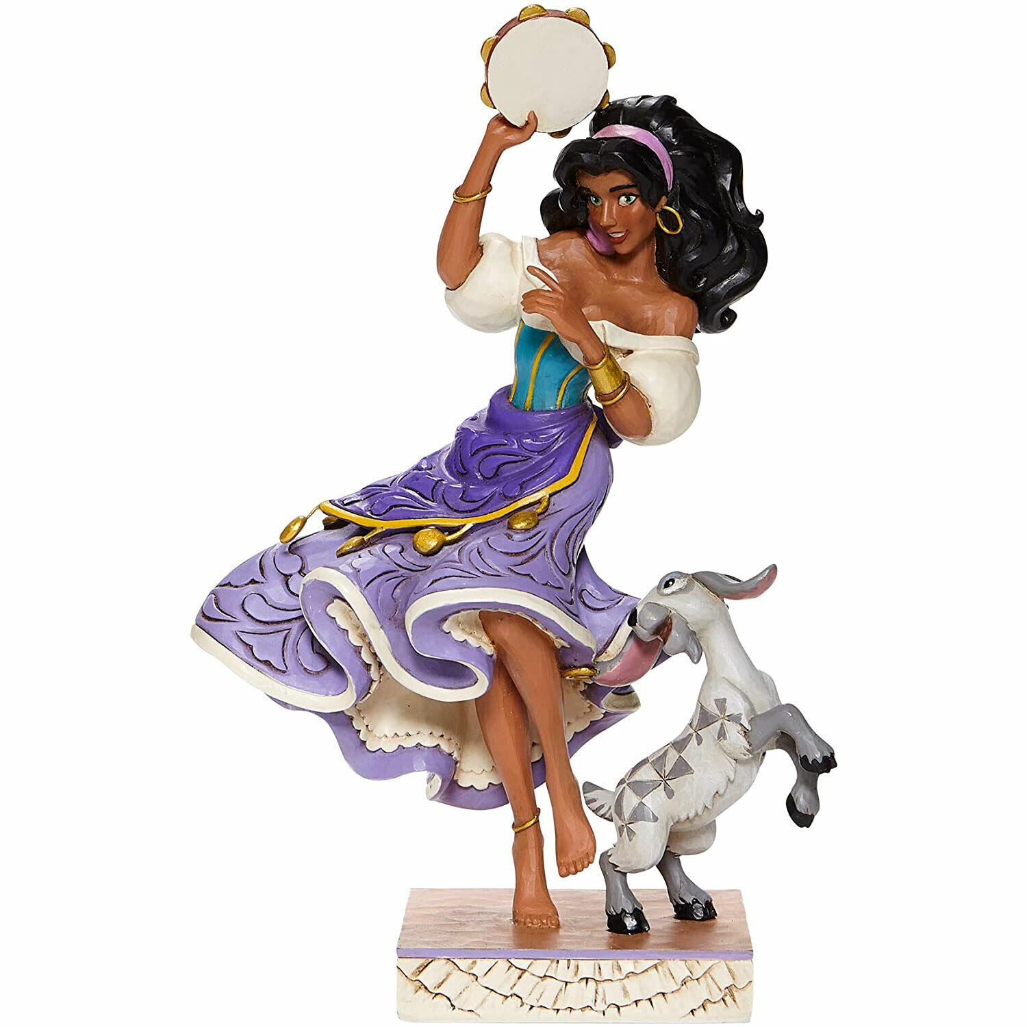 Disney Traditions Twirling Tambourine Player Figurine - Esmeralda & Djali