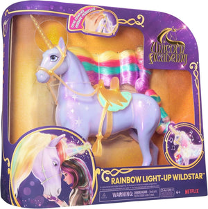 Unicorn Academy, Interactive Rainbow Light-up Wildstar Unicorn Toy with Lights,