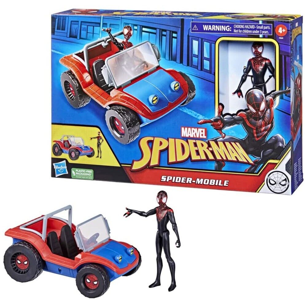 New Marvel Spider-Man Spider-Mobile & Miles Morales Figure Set