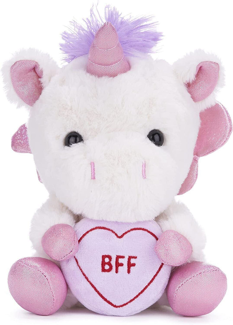 "7" Swizzels Love Hearts BFF Unicorn Plush Toy - Official & Brand New"