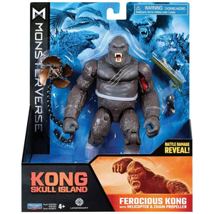 MonsterVerse Kong Skull Island: Ferocious Kong w/ Helicopter & Chain Propeller