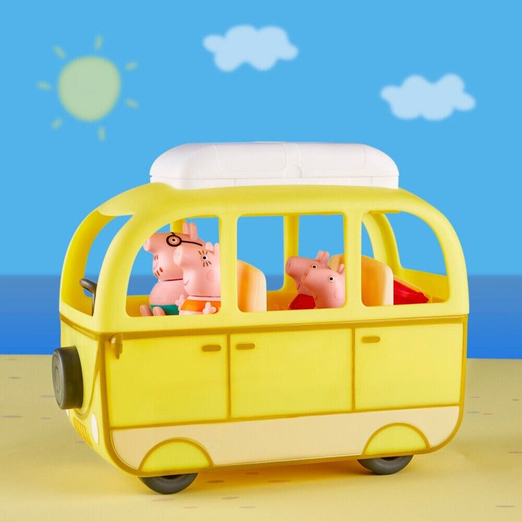 New Peppa Pig Beach Campervan Playset w/ 4 Figures - Peppa's Adventures