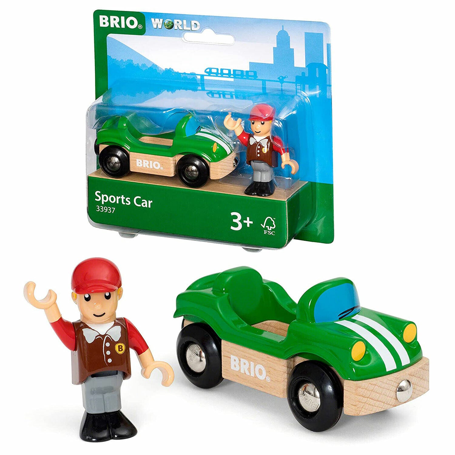 New BRIO World Sports Car 33937 - Fast & Fun Toy for Kids