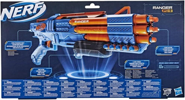 Nerf Elite 2.0 Ranger PD-5 Blaster, 5-Barrel Blasting, 10 Nerf Elite Darts.