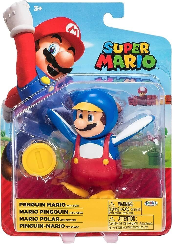 Jakks Pacific Super Mario Bross 4 INCH ASSORTMENT PENGUIN MARIO