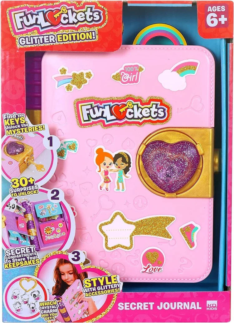 FunLockets Secret Journal NEW Glitter Edition. Secret Lockable Girl’s Diary