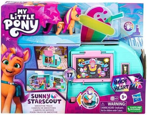 My Little Pony Toys Sunny Starscout Smoothie Truck Doll, Hoof to Heart Pony