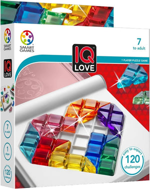 smart games - IQ Love, Puzzle Game with 120 Challenges, 2 Playing Modes, 7+ Year