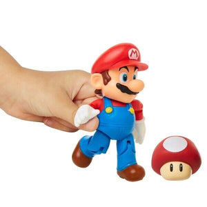 "Super Mario 4" Figure - Mario w/ Super Mushroom BRAND NEW"