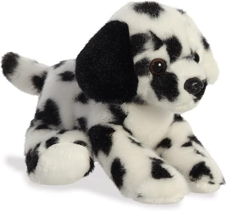 Aurora, 31821, Mini Flopsies Dipper Dalmatian Dog, 8In, Soft Toy, Black and Whit