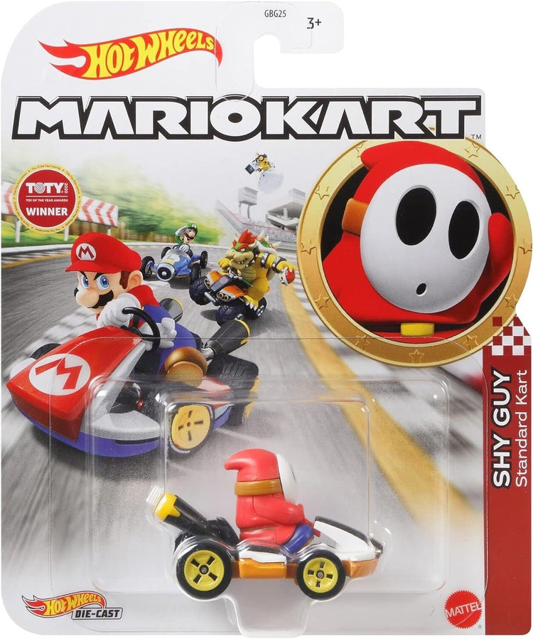 Hot Wheels Mario Kart Collectible Diecast Character Cars Figures Brand New 2023 SHY GUY (STANDARD KART)