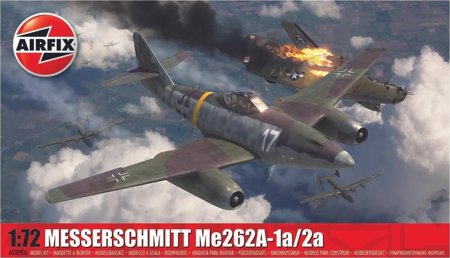 Airfix Model Set - A03090A Messerschmitt Me262A-1a/2a Model Building Kit - Plast