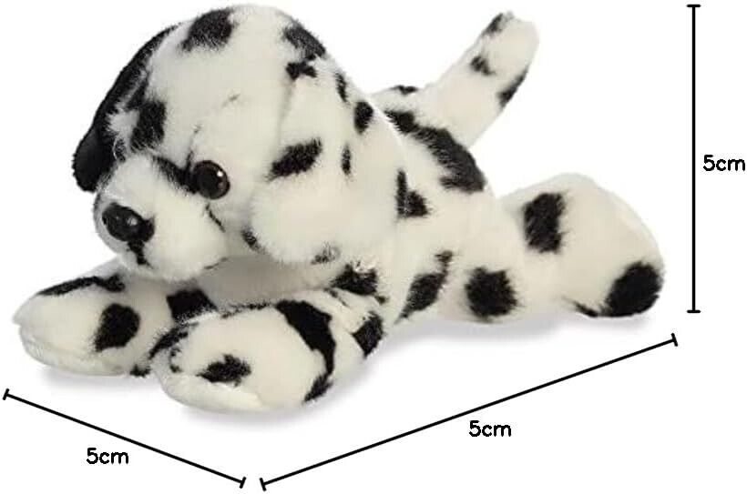 Aurora, 31821, Mini Flopsies Dipper Dalmatian Dog, 8In, Soft Toy, Black and Whit