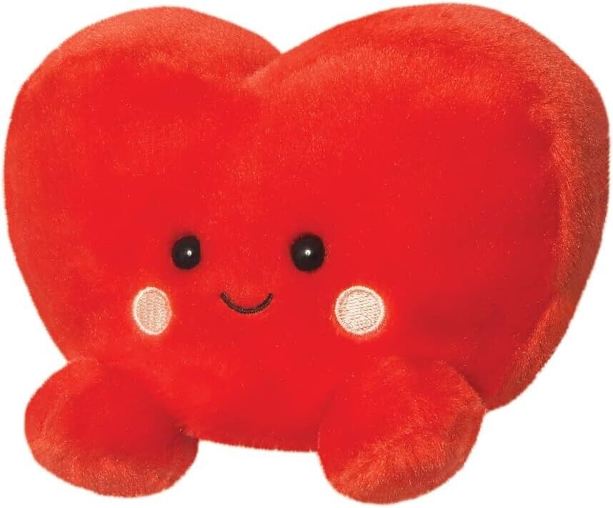 Aurora, 61513, Palm Pals Amore Heart, 5In, Eco-friendly soft toy, Red
