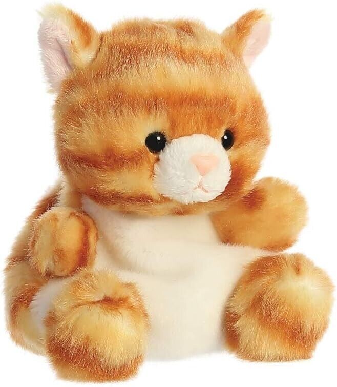 Aurora Palm Pals, Meow Kitty Tabby Cat, Soft Toy, 33473, 5 inches, Orange