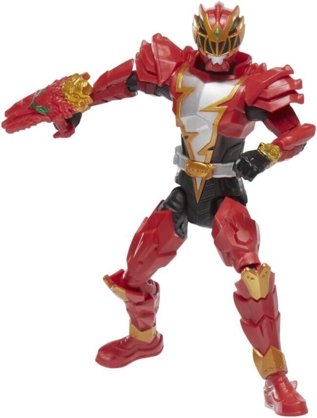 Power Rangers Dino Fury Dino Knight Red Ranger 15 cm Action Figure Toy with Dino